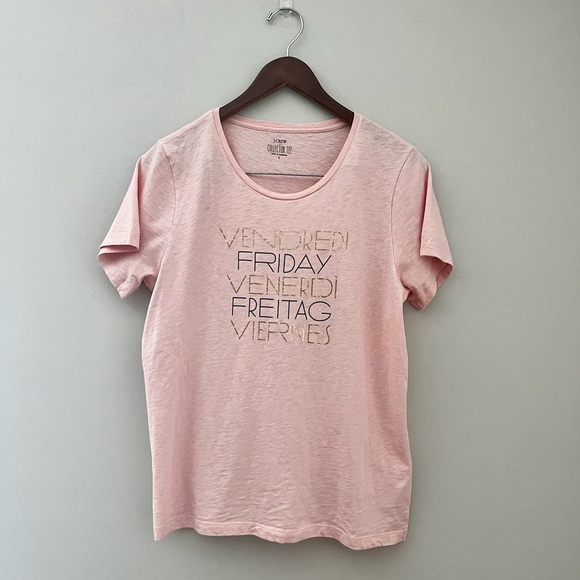 J.Crew Pink ‘Friday’ Collector’s Tee - Picture 2 of 4
